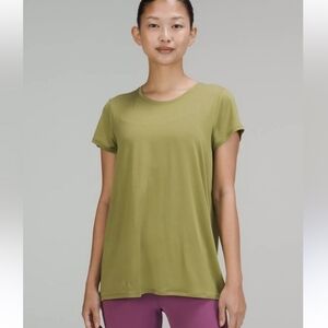 Lululemon green open back tie T-shirt size medium